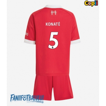 Liverpool Ibrahima Konate #5 Echipament de Fotbal Replică 2025-26 Copii Acasa (+ Șorturi)